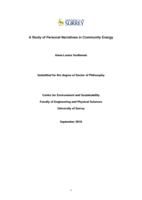 A Study of Personal Narratives in Community Energy