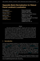 Separable Batch Normalization for Robust Facial Landmark Localization