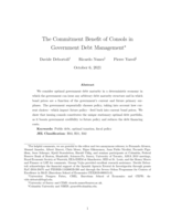 The Commitment Benefit of Consols in Government Debt Management