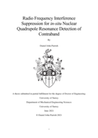 Radio Frequency Interference Suppression for in-situ Nuclear Quadrupole Resonance Detection of Contraband