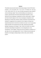 Is Moral Disgust Socially Learned?