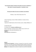 The association of loneliness with health and social care utilisation in older adults in the general population: A systematic review