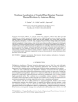 Nonlinear acceleration of coupled fluid-structure transient thermalproblems by Anderson mixing