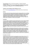 Childhood, Youth, and Religious Identity: Mapping the Terrain
