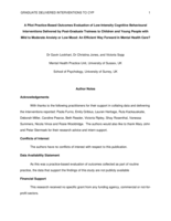 A pilot practice-based outcomes evaluation of low-intensity cognitive behavioural interventions delivered by postgraduate trainees to children and young people with mild to moderate anxiety or low mood: An efficient way forward in mental health care?