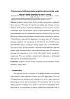 Polymerization of hydroxylated graphitic carbon nitride as an efficient flame retardant for epoxy resins