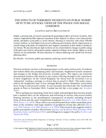 The effects of terrorist incidents on public worry of future attacks, views of the police and social cohesion