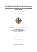Assessing the ‘Troika effect’ on Greek governance: has national decision-making on e-prescription changed with the Troika?