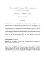 A new method for measuring CEO overconfidence: Evidence from acquisitions
