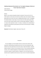 Mobilizing anti‐discrimination law: the litigation strategies of UK and French trade unions compared