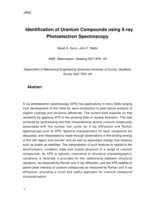 Identification of uranium hexavalent compounds using X-ray photoelectron spectroscopy