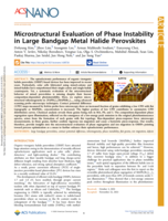 Microstructural Evaluation of Phase Instability in Large Bandgap Metal Halide Perovskites