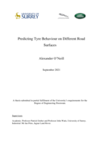 Predicting Tyre Behaviour on Different Road Surfaces