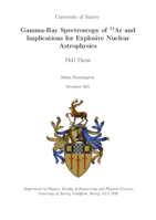 Gamma-Ray Spectroscopy of 34Ar and Implications for Explosive Nuclear Astrophysics