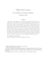 Higher-order learning