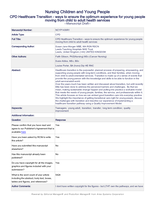 Effective transition of young people with long-term conditions into adult services