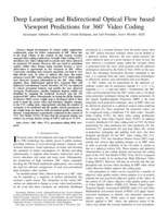 Deep Learning and Bidirectional Optical Flow Based Viewport Predictions for 360° Video Coding