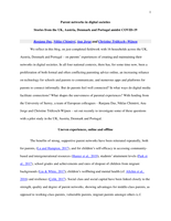 Parent networks in digital societies: stories from the UK, Austria, Denmark and Portugal amidst COVID-19