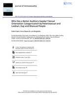 Who Has a Better Auditory Gaydar? Sexual Orientation Categorization by Heterosexual and Lesbian, Gay, and Bisexual People