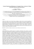 Circular production and maintenance of automotive parts: An Internet of Things (IoT) data framework and practice review