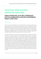 INDUSTRIAL NEEDS FOR OPEN  INNOVATION EDUCATION