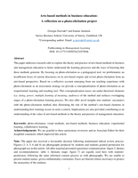 Arts-based methods in business education: A reflection on a photo-elicitation project