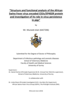 Structure and functional analysis of the African Swine Fever virus encoded CD2v/EP402R protein and investigation of its role in virus persistence in pigs