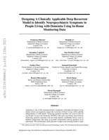 Designing A Clinically Applicable Deep Recurrent Model to Identify Neuropsychiatric Symptoms in People Living with Dementia Using In-Home Monitoring Data