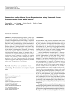 Immersive audio-visual scene reproduction using semantic scene reconstruction from 360 cameras