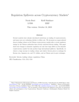 Regulation spillovers across cryptocurrency markets