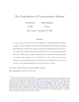 The Cross-Section of Cryptocurrency Returns