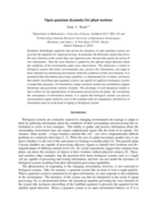 Open quantum dynamics for plant motions