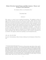 Ethnic Diversity, Social Norms and Elite Capture: Theory and Evidence from Indonesia