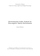 Environmental Audio Analysis by Non-negative Matrix Factorization