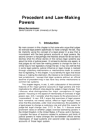 Precedent and Law-Making Powers