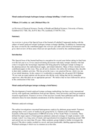 Metal-catalysed hydrogen isotope exchange labelling: a brief overview