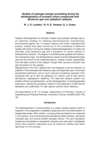 Studies of hydrogen isotope scrambling during the dehalogenation of aromatic chloro-compounds with deuterium gas over palladium catalysts