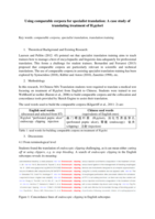 Using comparable corpora for specialist translation: A case study of translating treatment of H.pylori