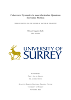 Coherence Dynamics in non-Markovian Quantum Brownian Motion