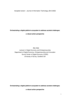 Orchestrating a digital platform ecosystem to address societal challenges: A robust action perspective