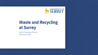 Waste and Recycling at Surrey