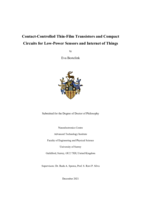 Contact-Controlled Thin-Film Transistors and Compact Circuits for Low-Power Sensors and Internet of Things