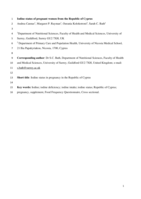 Iodine status of pregnant women from the Republic of Cyprus