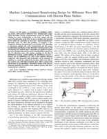 Machine Learning-based Beamforming Design for Millimeter Wave IRS Communications with Discrete Phase Shifters
