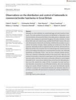 Observations on the distribution and control of Salmonella in commercial broiler hatcheries in Great Britain