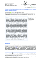 Review of food grade disinfectants that are permitted for use in egg packing centres