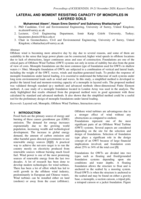 LATERAL AND MOMENT RESISTING CAPACITY OF MONOPILES IN LAYERED SOILS