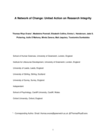A Network of Change: United Action on Research Integrity