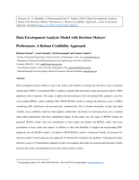 Data envelopment analysis model with decision makers' preferences: a robust credibility approach