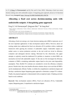 Allocating a fixed cost across decision-making units with undesirable outputs: A bargaining game approach